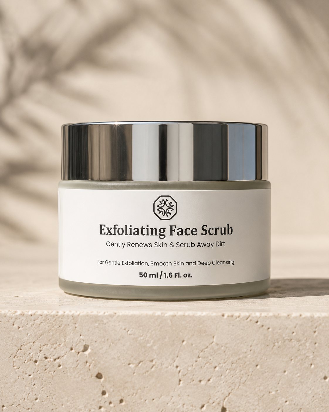 Exfoliating Face Scrub – Gently Renews Skin & Scrubs Away Dirt – For Gentle Exfoliation, Smooth Skin & Deep Cleansing – 50ml / 1.6 Fl. oz.