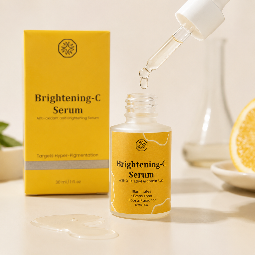 Brightening-C Serum – With 3-O-Ethyl Ascorbic Acid – Illuminates Skin, Evens Tone, Boosts Radiance – Anti-Oxidant & Brightening Serum – Targets Hyper-Pigmentation